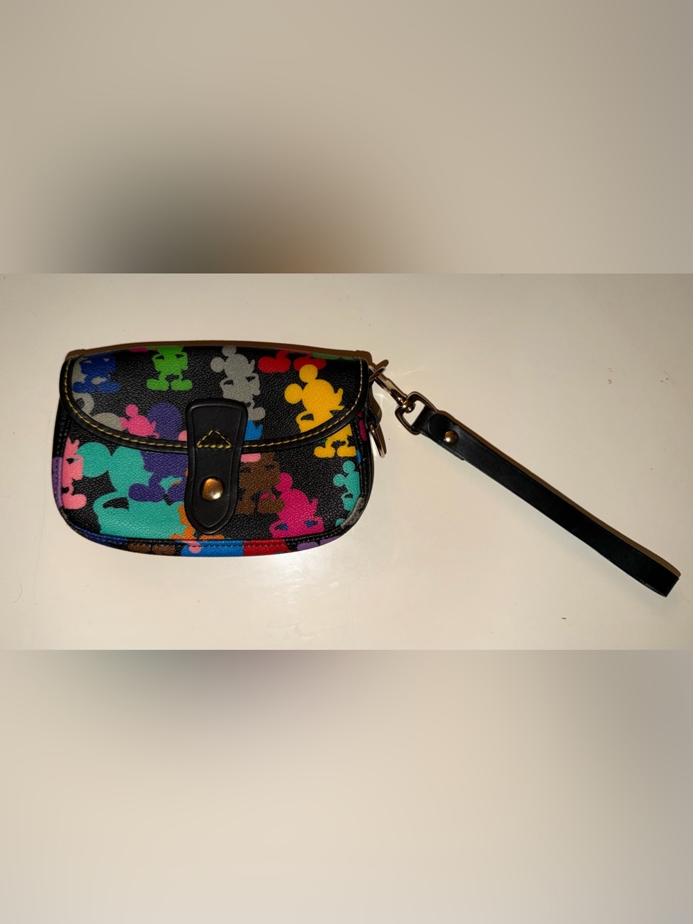 DOONEY & BOURKE Disney Parks Wonder Mickey Silhouette Multicolor Wristlet